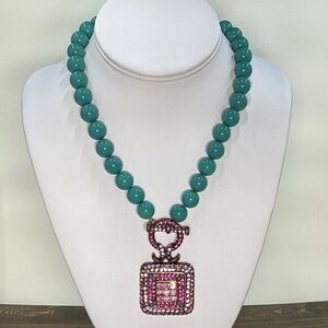 Heidi Daus Necklace- Tantalizing Trio Beaded Crystal Drop Toggle